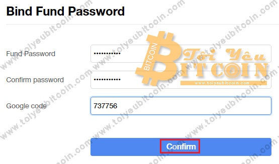 Set up Fund Password on OKEx.  Photo 2