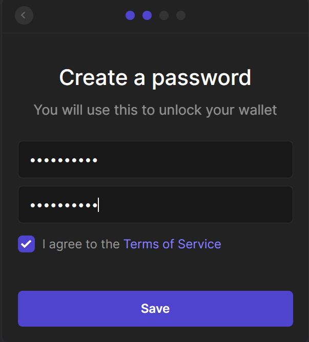 Create a password