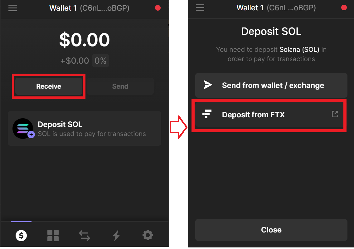 function of sending and receiving sol.