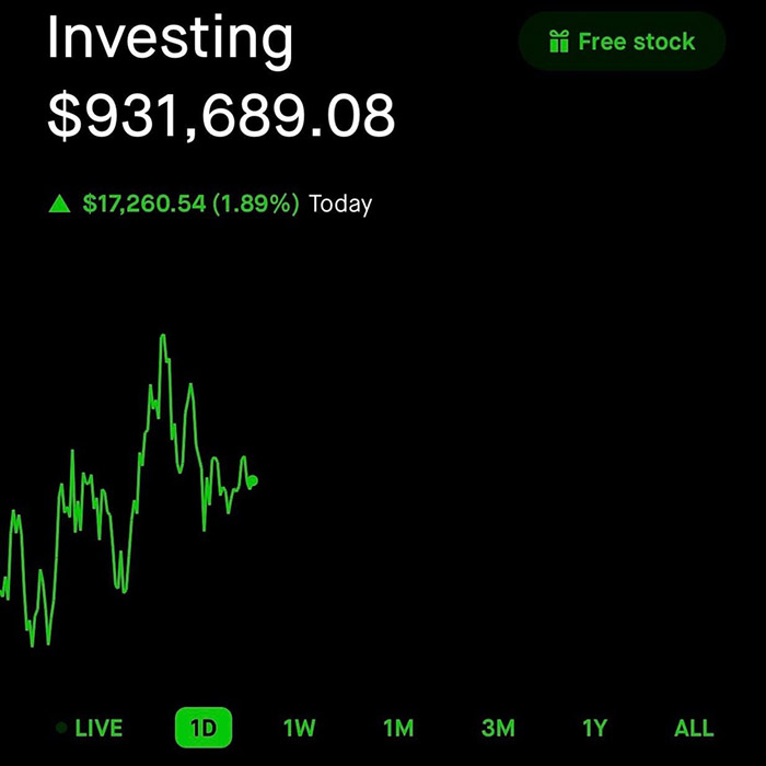 Contessoto Dogecoin Value on 6/7 on Robinhood.  Photo: CNBC.