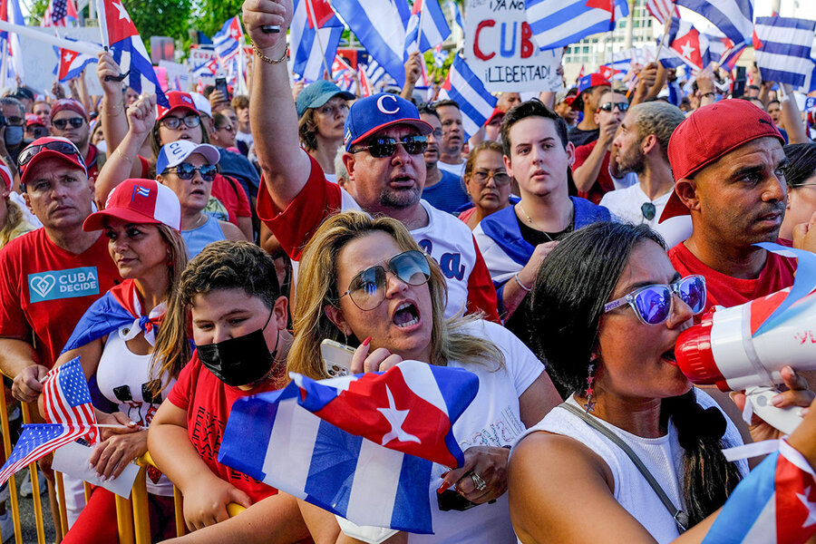 Cuba: Why protests in Havana resonate so strongly on US left and right -  CSMonitor.com
