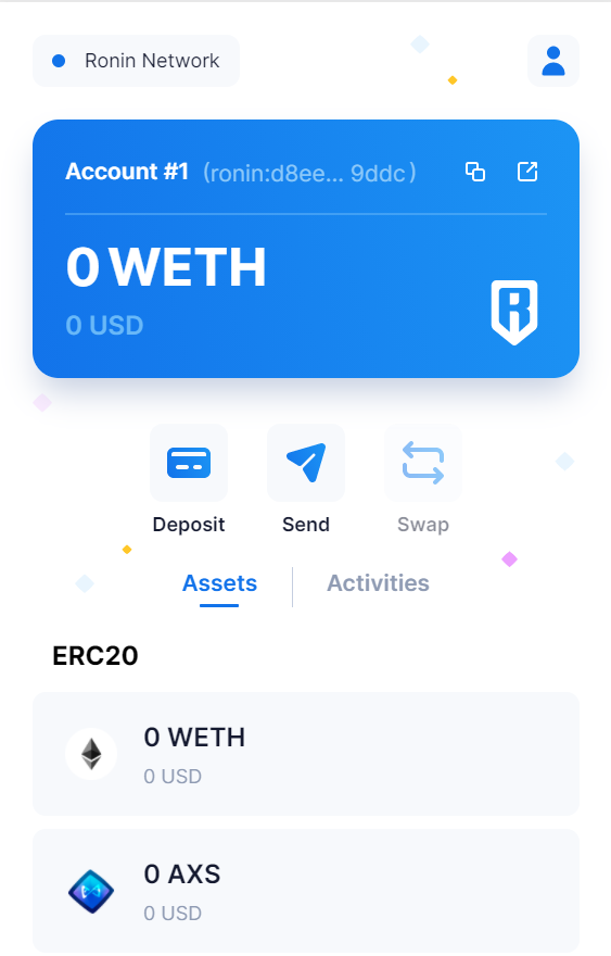 ronin wallet interface