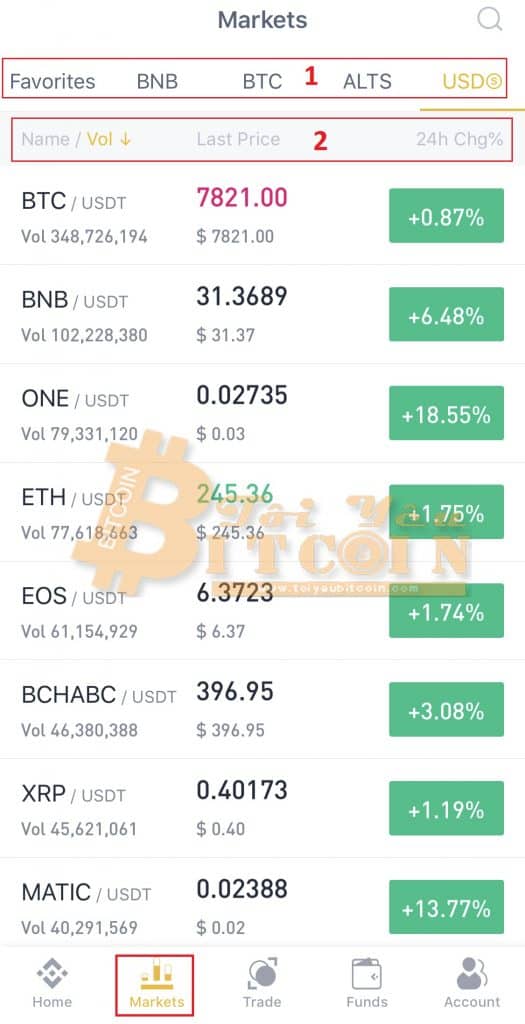 How to use the Binance app.  Photo 2