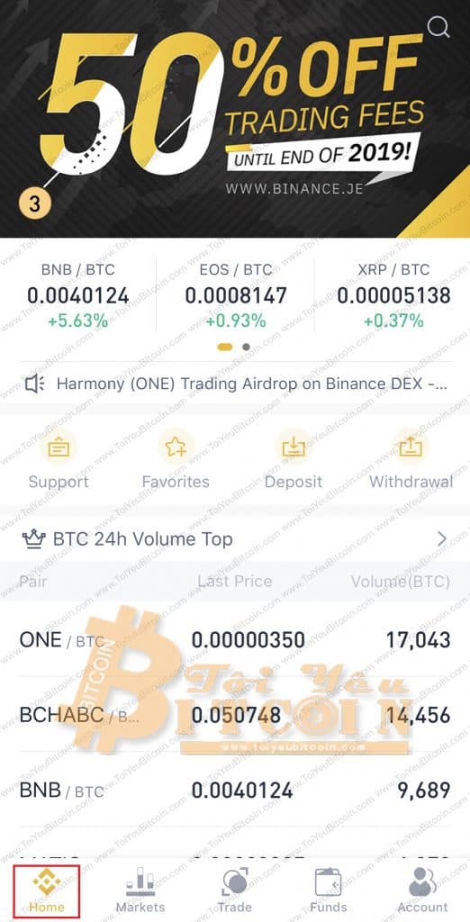 How to use the Binance app.  Photo 1