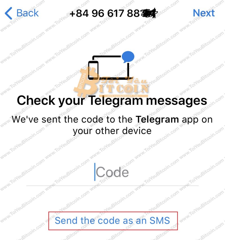 Install and register a Telegram account on your phone.  Photo 3