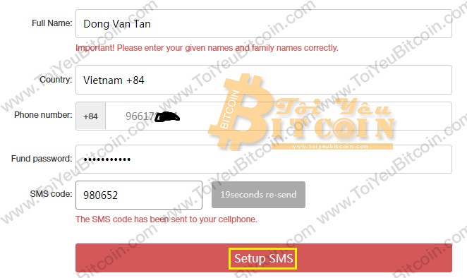 Verify phone number with Gate io exchange.  Photo 1