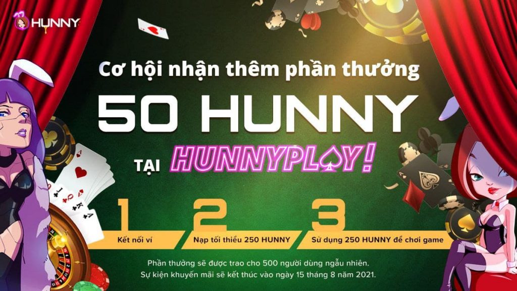 HunnyPlay organizes an event to receive up to 50 HUNNY for players