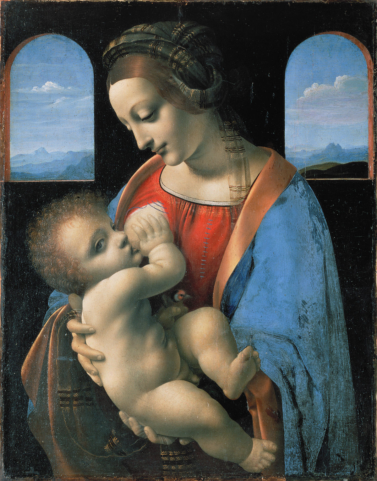 Madonna Litta painted by Leonardo da Vinci.  Source: Wikipedia