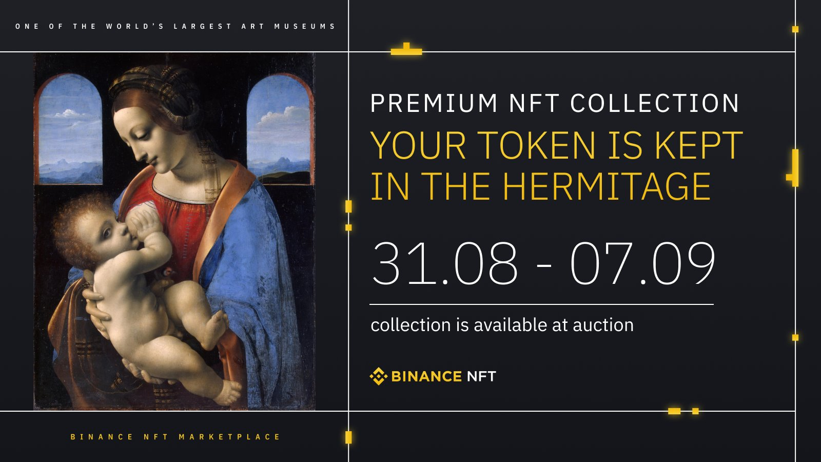 State Hermitage, the largest museum in the world, is partnering with Binance to launch NFT by legendary artists