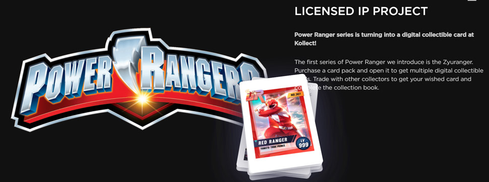 The Power Ranger collection turns into cards (Card)