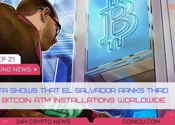El salvador ranks third in bitcoin atm installations throughout the world | News on 19 Sep 2021 | Crypto News