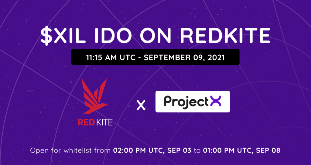 Announcement of whitelist for IDO ProjectX on Red Kite