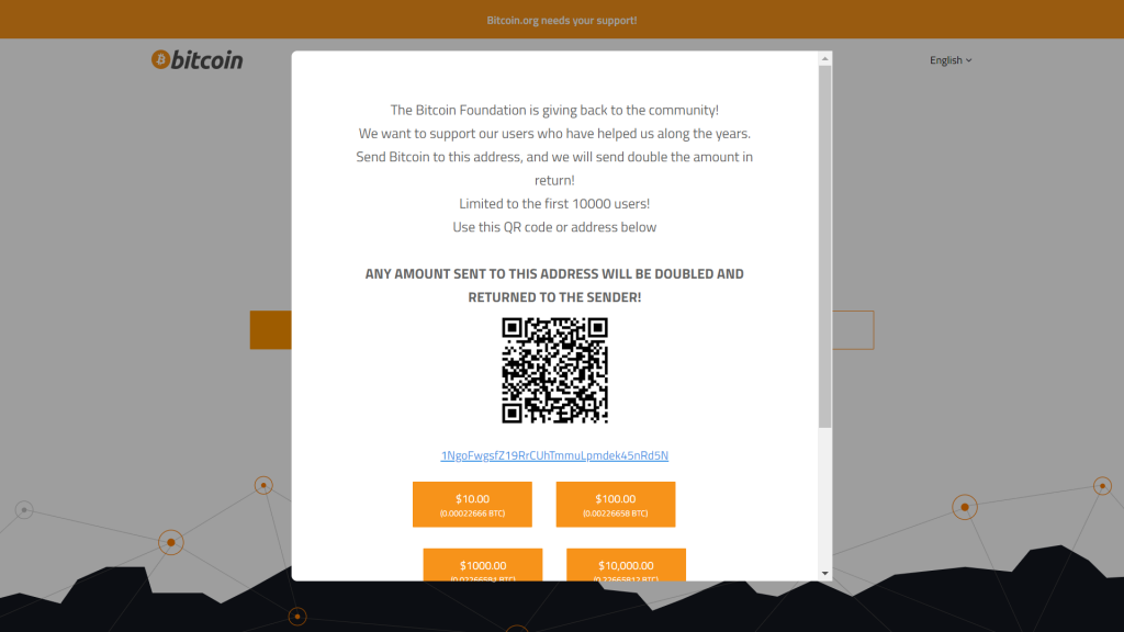 Bitcoin.org website hacked, enter BTC giveaway scam