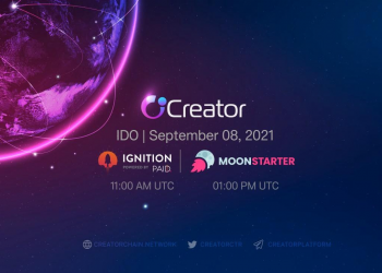 Creator (CTR) will open the sale of IDO on Ignition and MoonStarter on September 8th