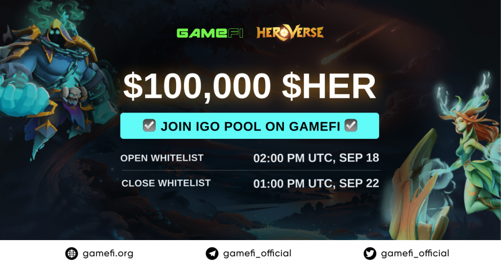 Details on HeroVerse (HER) IGO pool and Community Pool