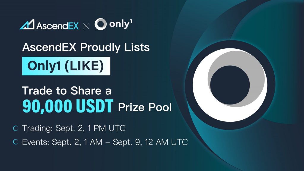 Trade Only1 (LIKE) on AscendEX for a chance to win 90,000 USDT