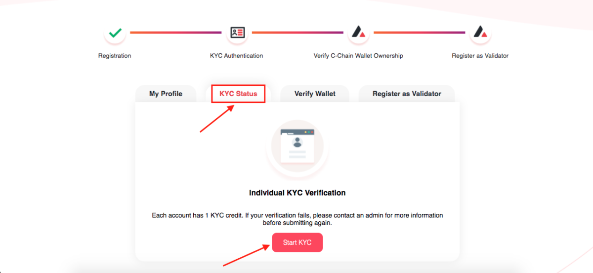 Select the KYC status