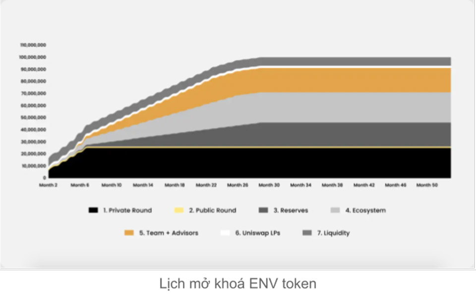 Token release schedule