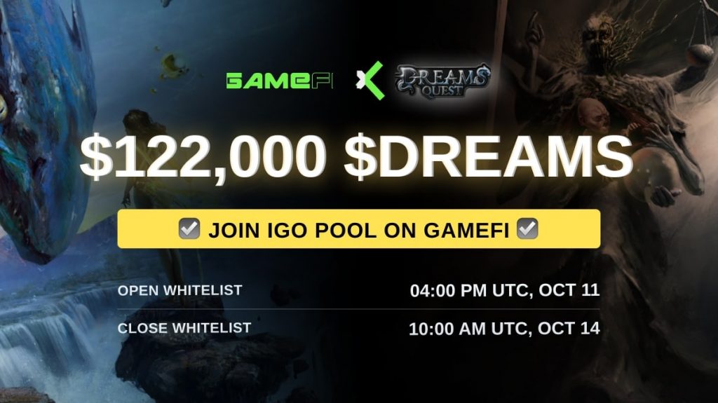 Details on how to participate in IGO DREAM on GameFi