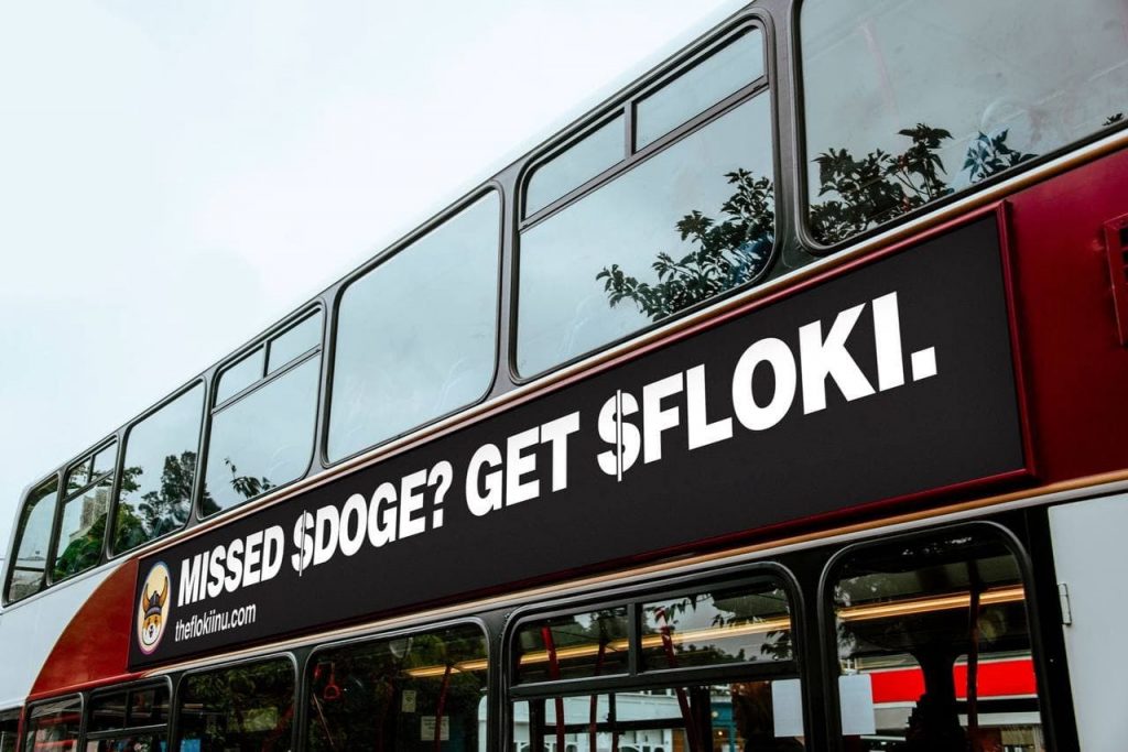 Join the trend "dog coin", Floki Inu (FLOKI) is increasing its position with billboards in the UK