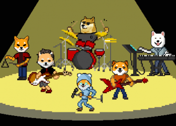 Meme coin dancing, uppercase spilled inside "animal trend" - Elon Musk got it "first name"