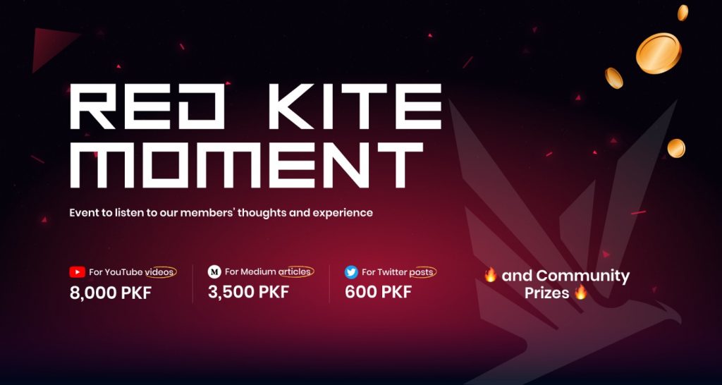 Red Kite Moment - Huge community airdrop event with a total prize pool of 12,600 PKF