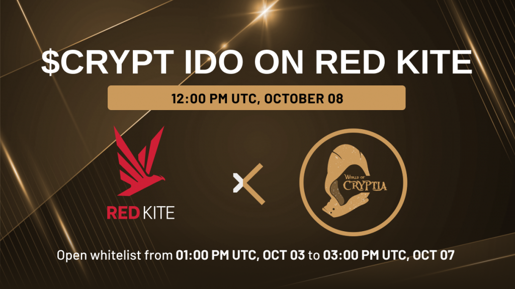 World of Cryptia (CRYPT) IDO Pool and Community Pool on Red Kite are open