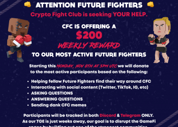 Crypto Fight Club (CFC) Announces Weekly Community Initiative Awards
