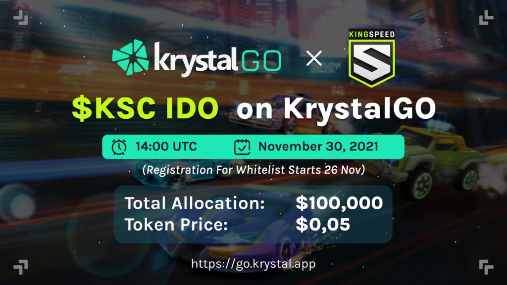 Instructions to participate in IDO / IGO King Speed ​​(KSC) on KrystalGO, Oxbull and GameStation