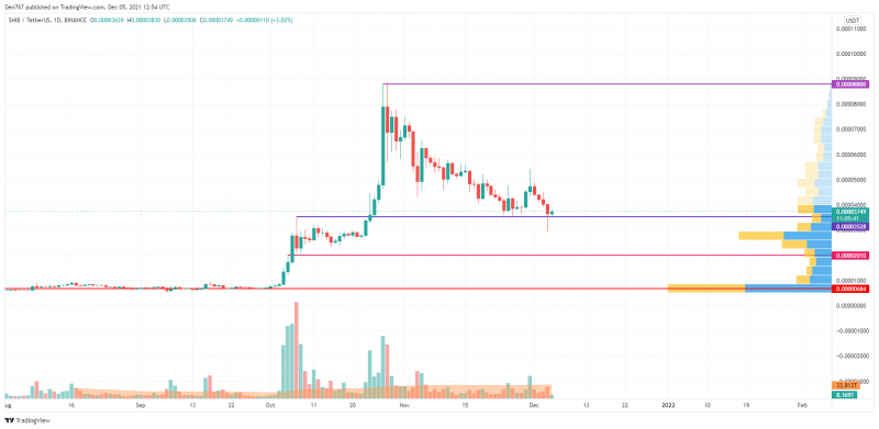 SHIB/USD Chart by Trading View