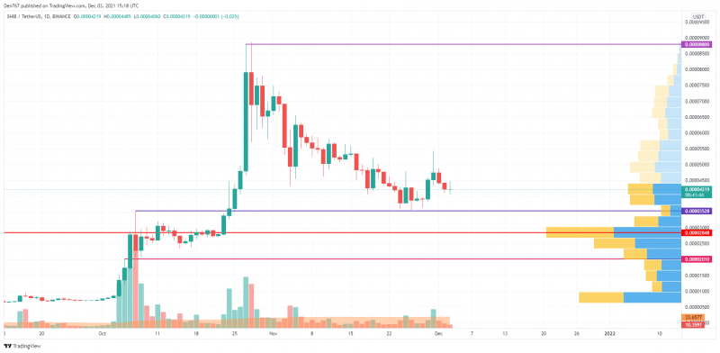 SHIB/USD Chart by Trading View