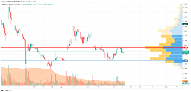 DOGE/USD Chart by Trading View