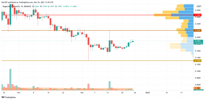 DOGE/USD Chart by Trading View