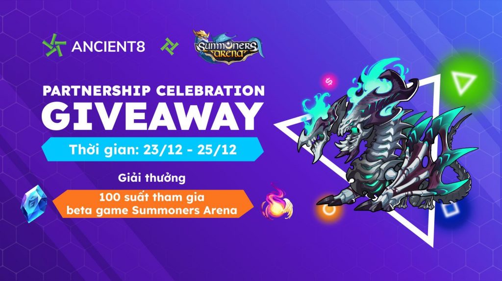 Ancient8 x Summoners Arena: Partnership announcement and 100 events up for grabs for the beta gaming experience