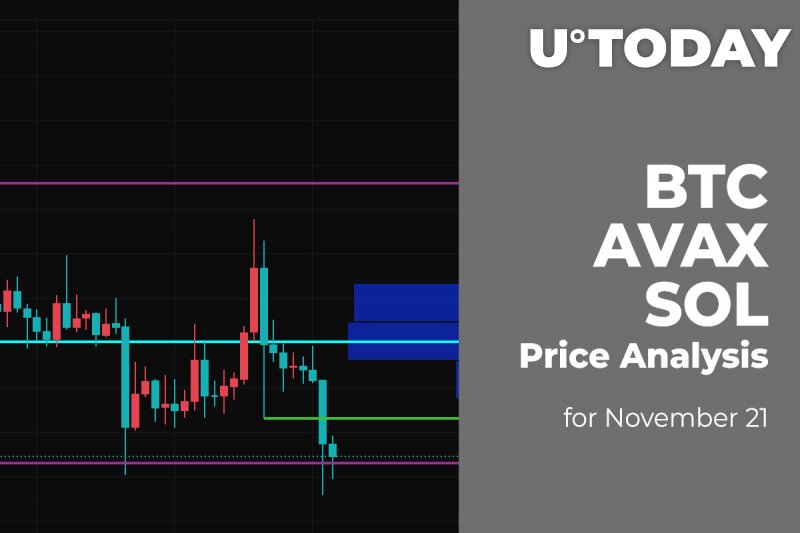 BTC, AVAX and SOL Price Analysis on November 21