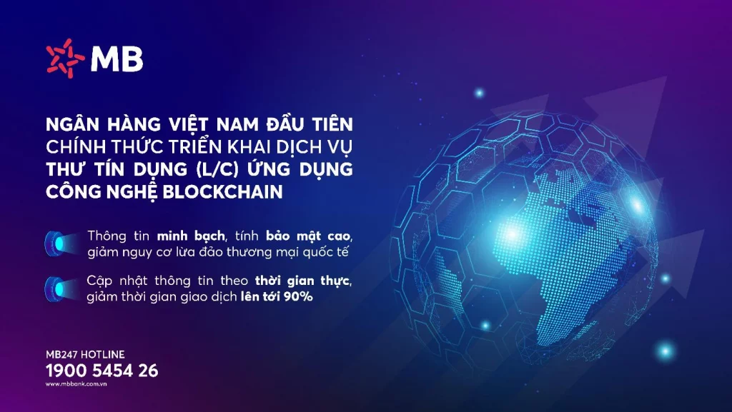 MB is the first Vietnamese bank to apply the blockchain to the letter of credit service