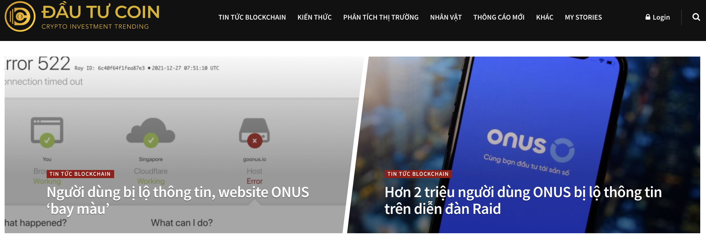 Articles of Dautucoin.com about ONUS are now.