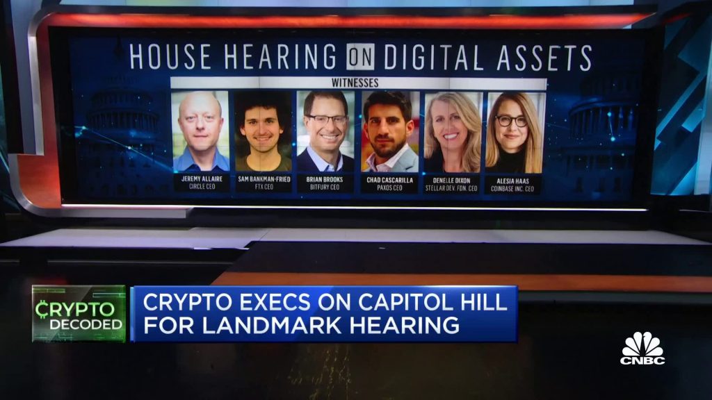 The US House of Representatives holds hearings with the CEOs of 6 major cryptocurrency companies