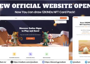 Zodium (ZODI) has revealed the official website and the method of "unboxing" Pack NFT 12KINDs