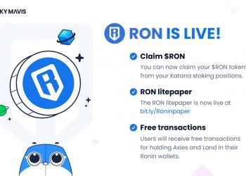 Axie Infinity officially issues RON Token Token