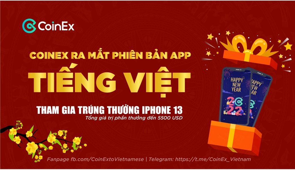 CoinEx launches mobile app in Vietnamese version, wins iPhone 13 Mini and 50,000 CET