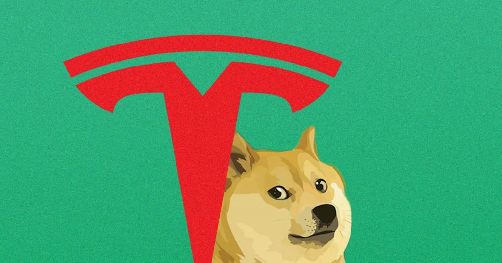 It appears that Tesla is testing a payment function with Dogecoin (DOGE)