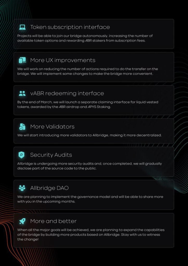 Allbridge Roadmap
