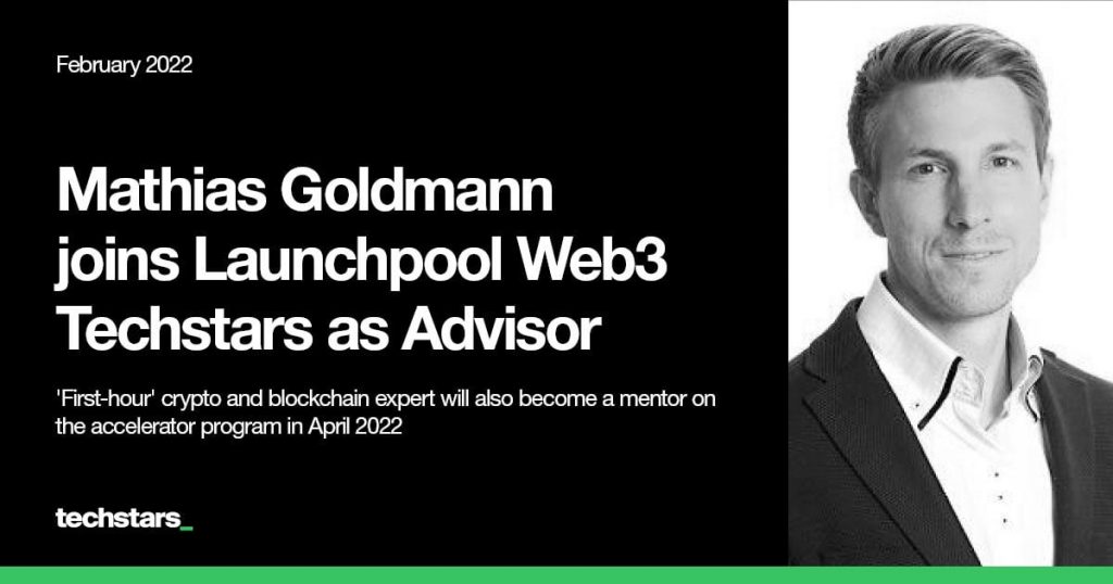 Mathias Goldmann as a consultant for Launchpool Web3 Techstars