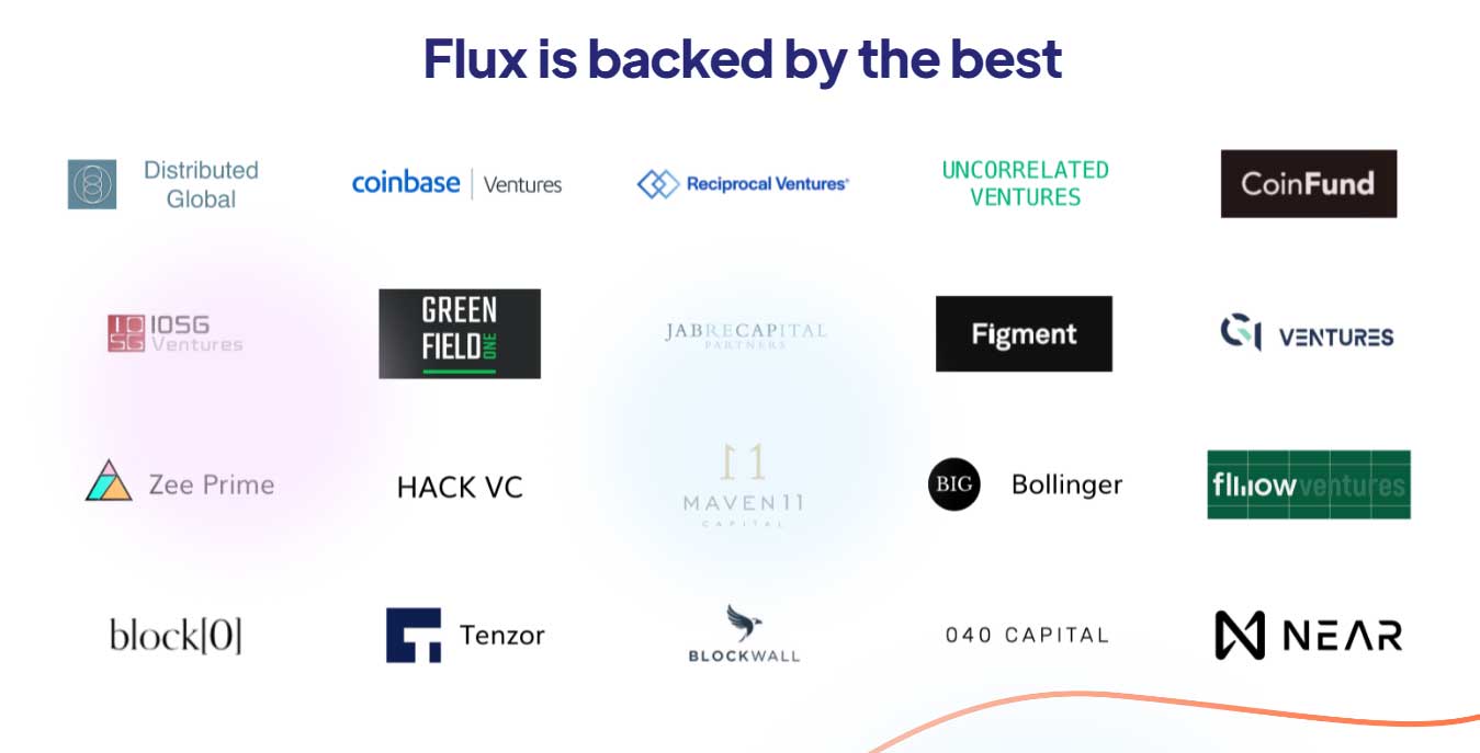 Flux protocol developers and investors