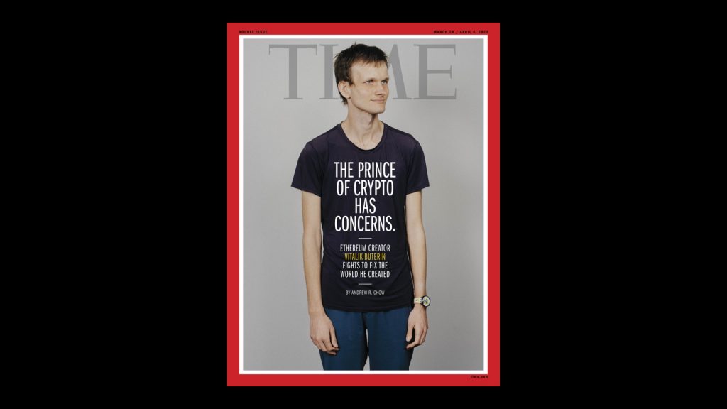 Issue of TIME Magazine with Vitalik Buterin on the cover published as NFT