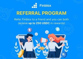 Successfully referred a friend - Finblox immediately awarded 250 USD