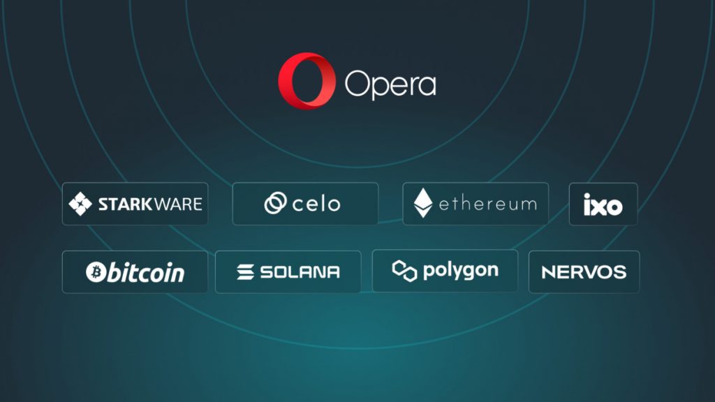 The Opera browser integrates a number of new blockchains, declaring Web3 the hub of development