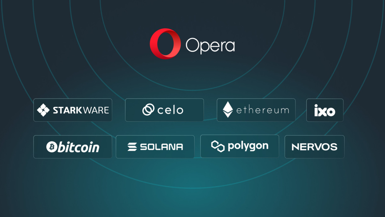 The Opera browser integrates a number of new blockchains, declaring Web3 the hub of development