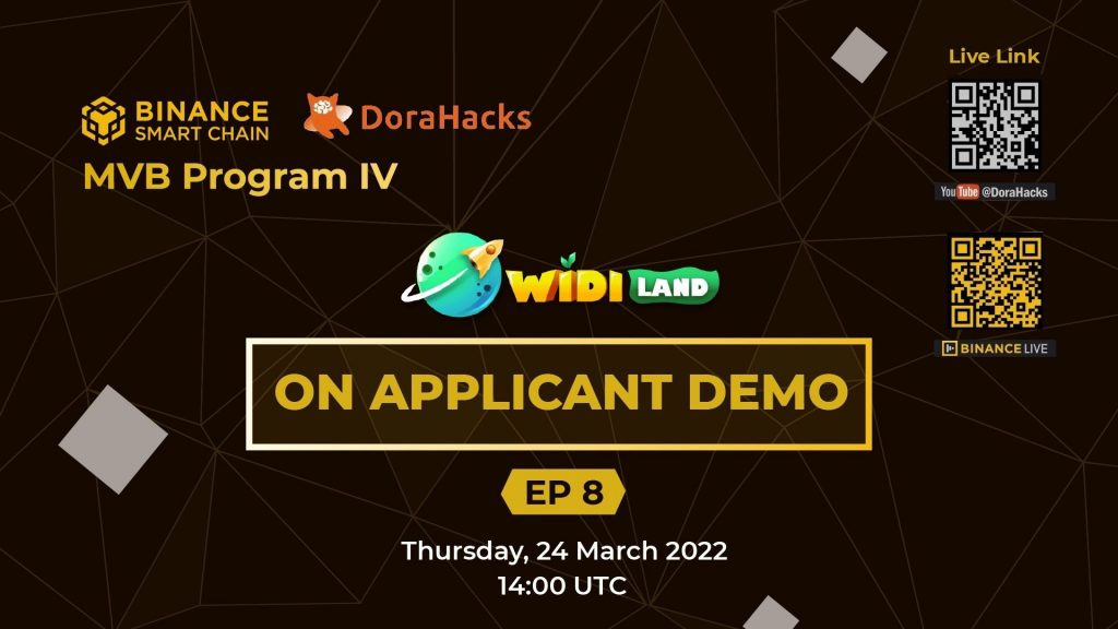 WidiLand is about to appear on MVB Program IV: Applicant Demo EP 8